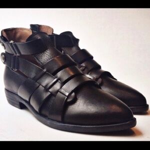 Free People Black Leather Pointed Toe